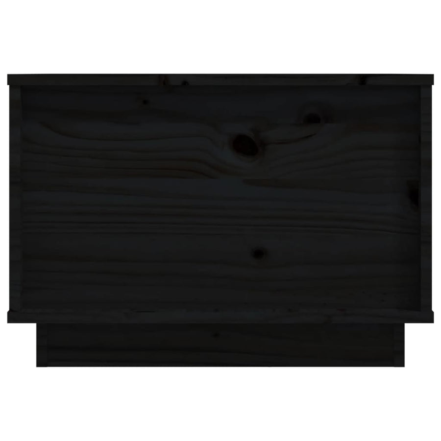 Salontafel 40X50X35 Cm Massief Grenenhout Zwart