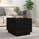Coffee table 40x50x35 cm solid pine black