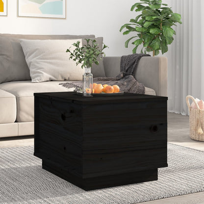 Salontafel 40X50X35 Cm Massief Grenenhout Zwart