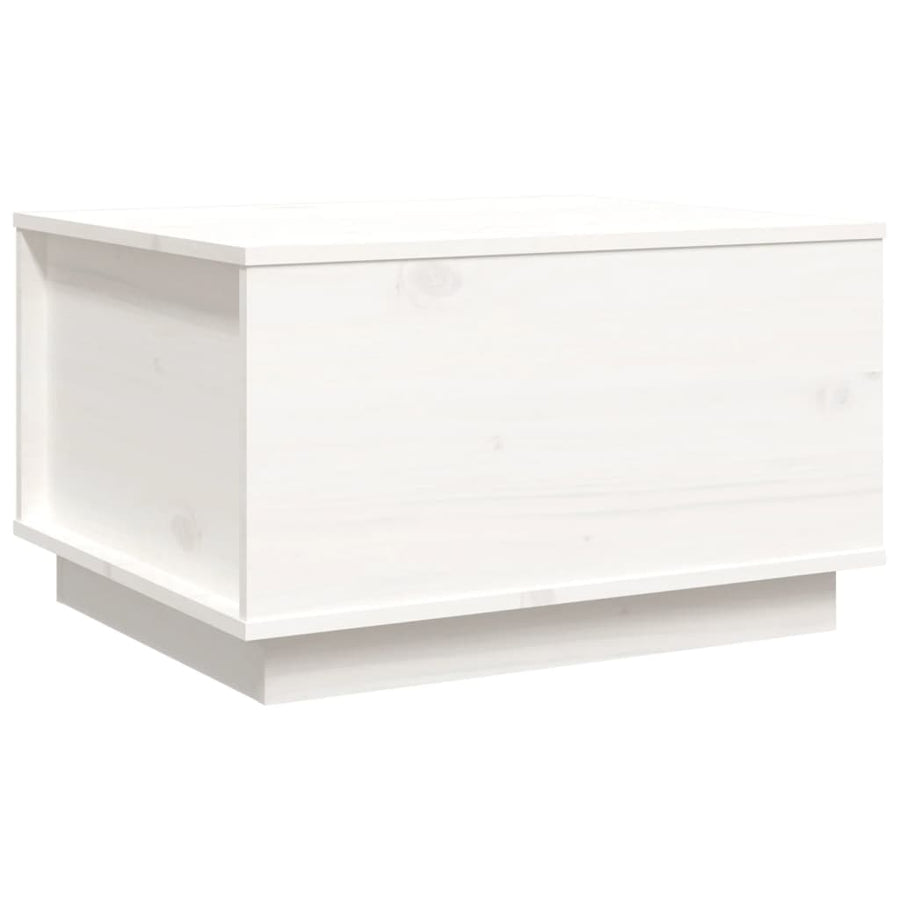 Salontafel 60X50X35 Cm Massief Grenenhout Wit