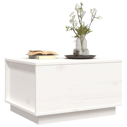 Salontafel 60X50X35 Cm Massief Grenenhout Wit