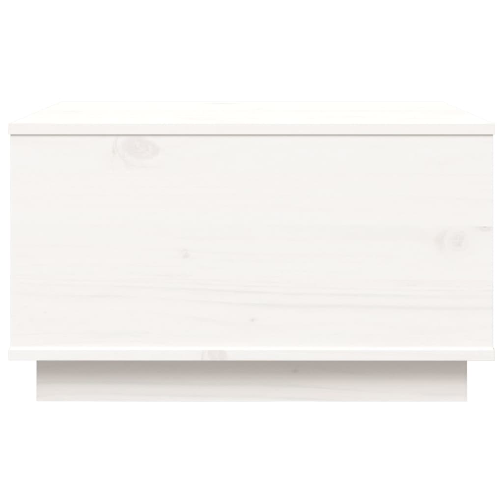 Salontafel 60X50X35 Cm Massief Grenenhout Wit