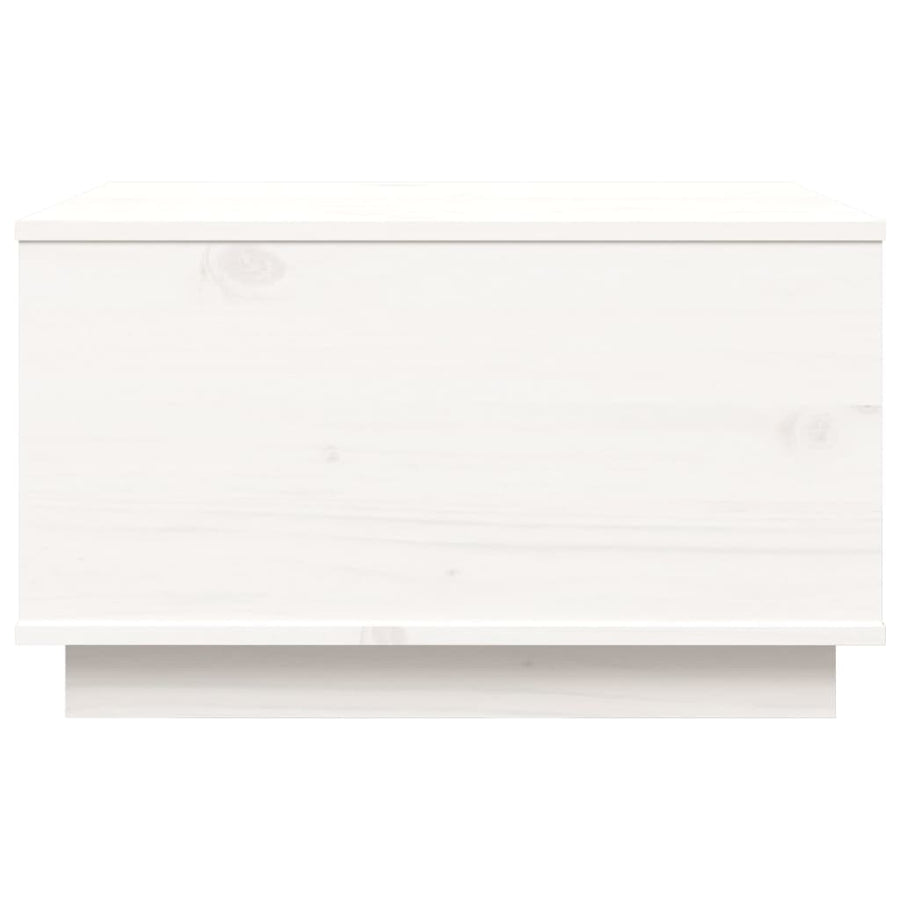 Salontafel 60X50X35 Cm Massief Grenenhout Wit