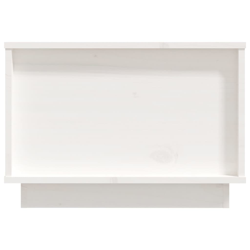Salontafel 60X50X35 Cm Massief Grenenhout Wit