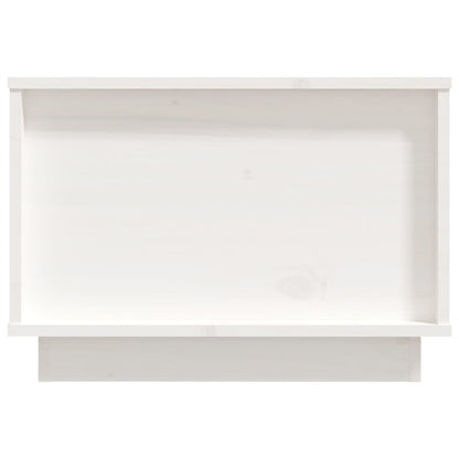 Salontafel 60X50X35 Cm Massief Grenenhout Wit