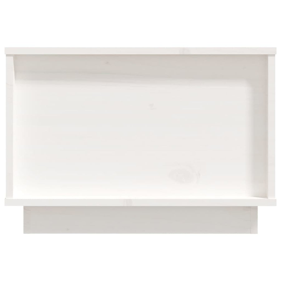 Salontafel 60X50X35 Cm Massief Grenenhout Wit