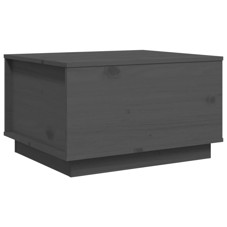 Salontafel 60X50X35 Cm Massief Grenenhout Grijs