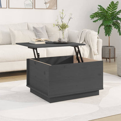 Salontafel 60X50X35 Cm Massief Grenenhout Grijs