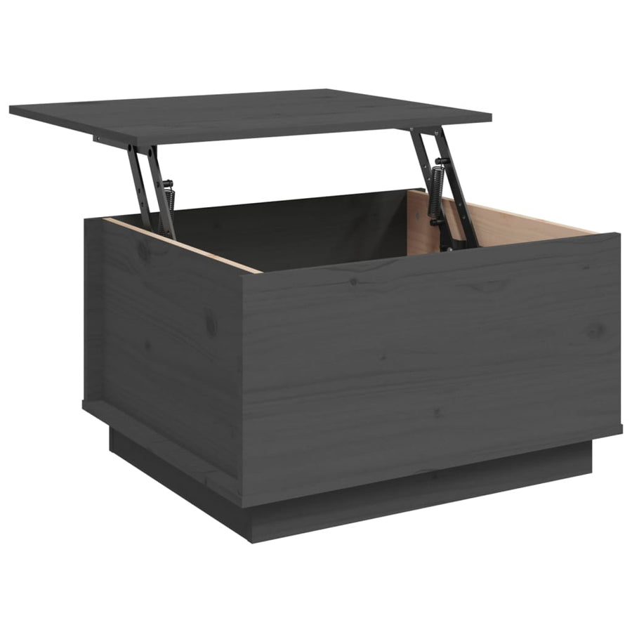 Salontafel 60X50X35 Cm Massief Grenenhout Grijs