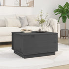 Coffee table 60x50x35 cm solid pine wood grey
