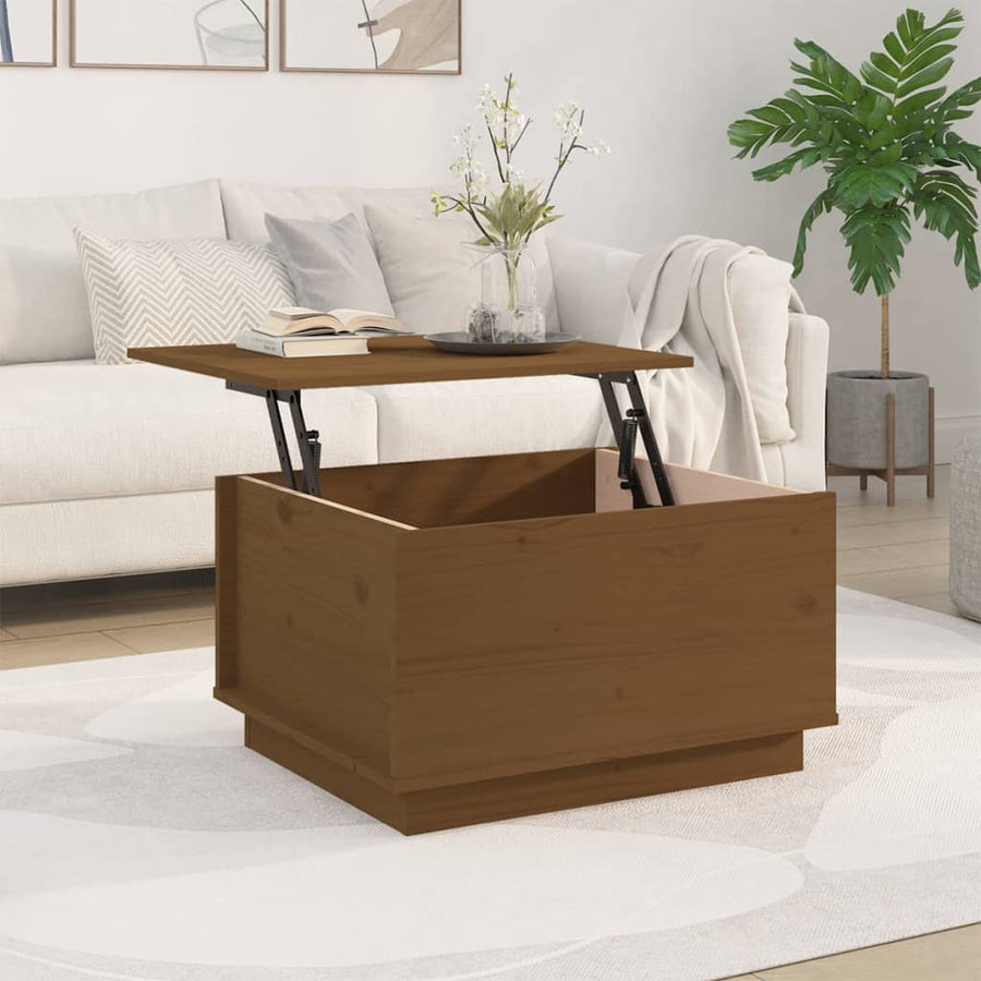 Salontafel 60X50X35 Cm Massief Grenenhout Honingbruin