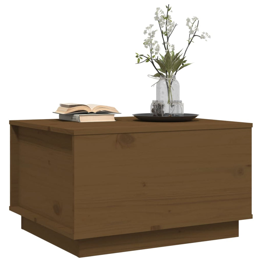 Salontafel 60X50X35 Cm Massief Grenenhout Honingbruin