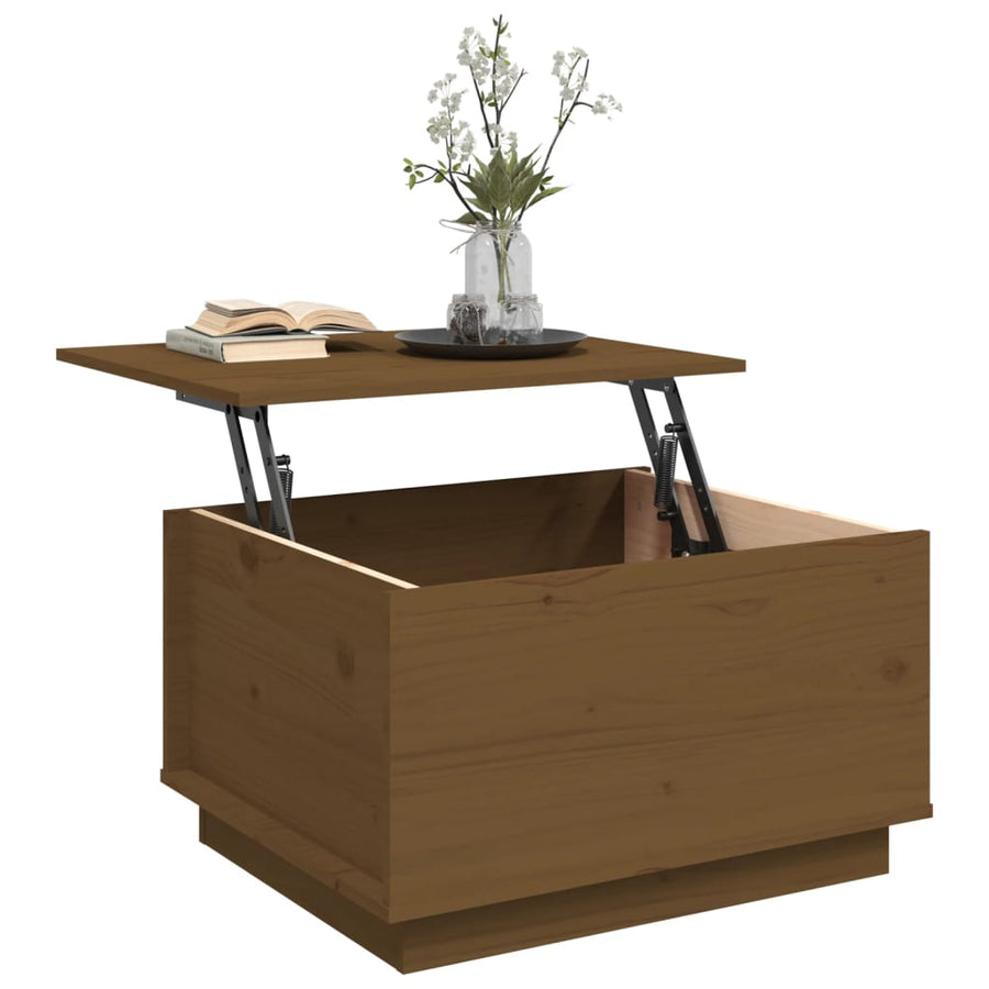 Salontafel 60X50X35 Cm Massief Grenenhout Honingbruin