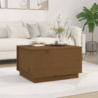 Coffee table 60x50x35 cm solid pine honey brown