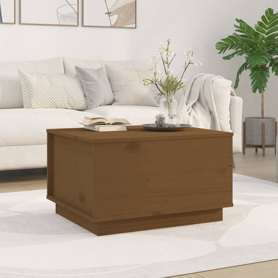Salontafel 60X50X35 Cm Massief Grenenhout Honingbruin