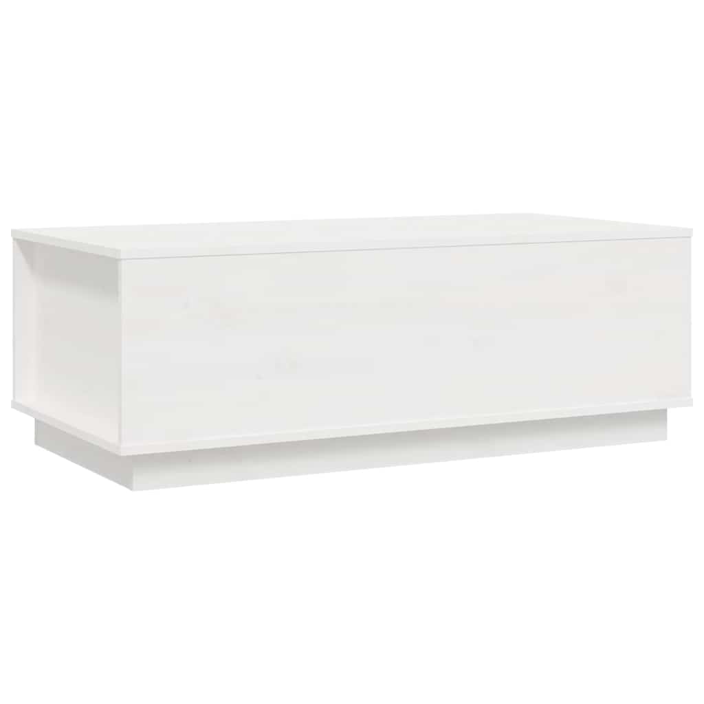 Salontafel 100X50X35 Cm Massief Grenenhout Wit