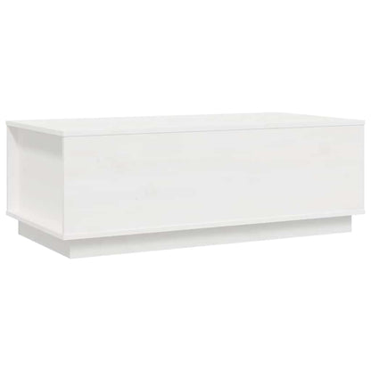 Salontafel 100X50X35 Cm Massief Grenenhout Wit