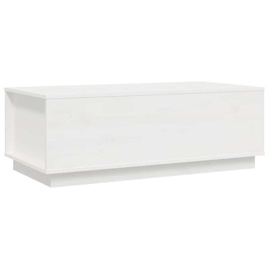 Salontafel 100X50X35 Cm Massief Grenenhout Wit