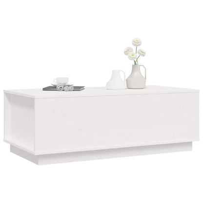 Salontafel 100X50X35 Cm Massief Grenenhout Wit