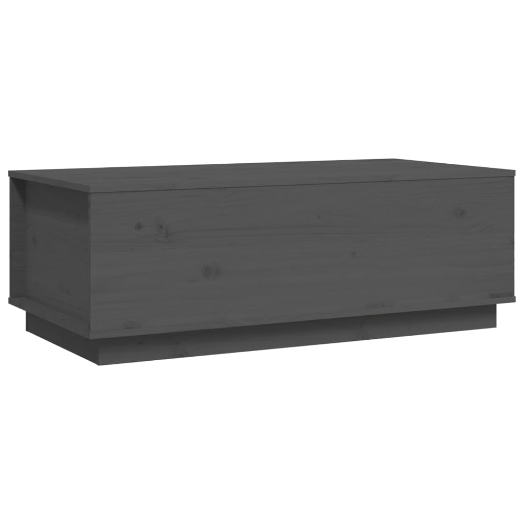 Salontafel 100X50X35 Cm Massief Grenenhout Grijs