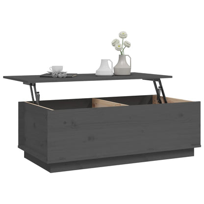 Salontafel 100X50X35 Cm Massief Grenenhout Grijs