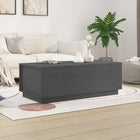 Coffee table 100x50x35 cm solid pine wood grey