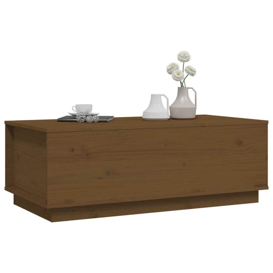 Salontafel 100X50X35 Cm Massief Grenenhout Honingbruin