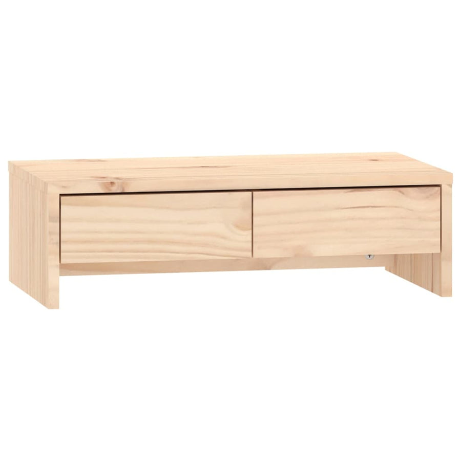 Monitorstandaard 50X27X15 Cm Massief Grenenhout 50 x 27 x 15 cm Naturel