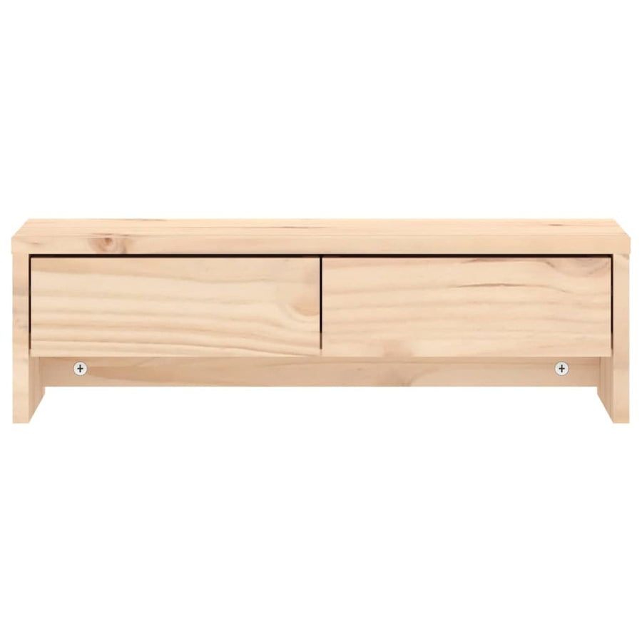 Monitorstandaard 50X27X15 Cm Massief Grenenhout 50 x 27 x 15 cm Naturel