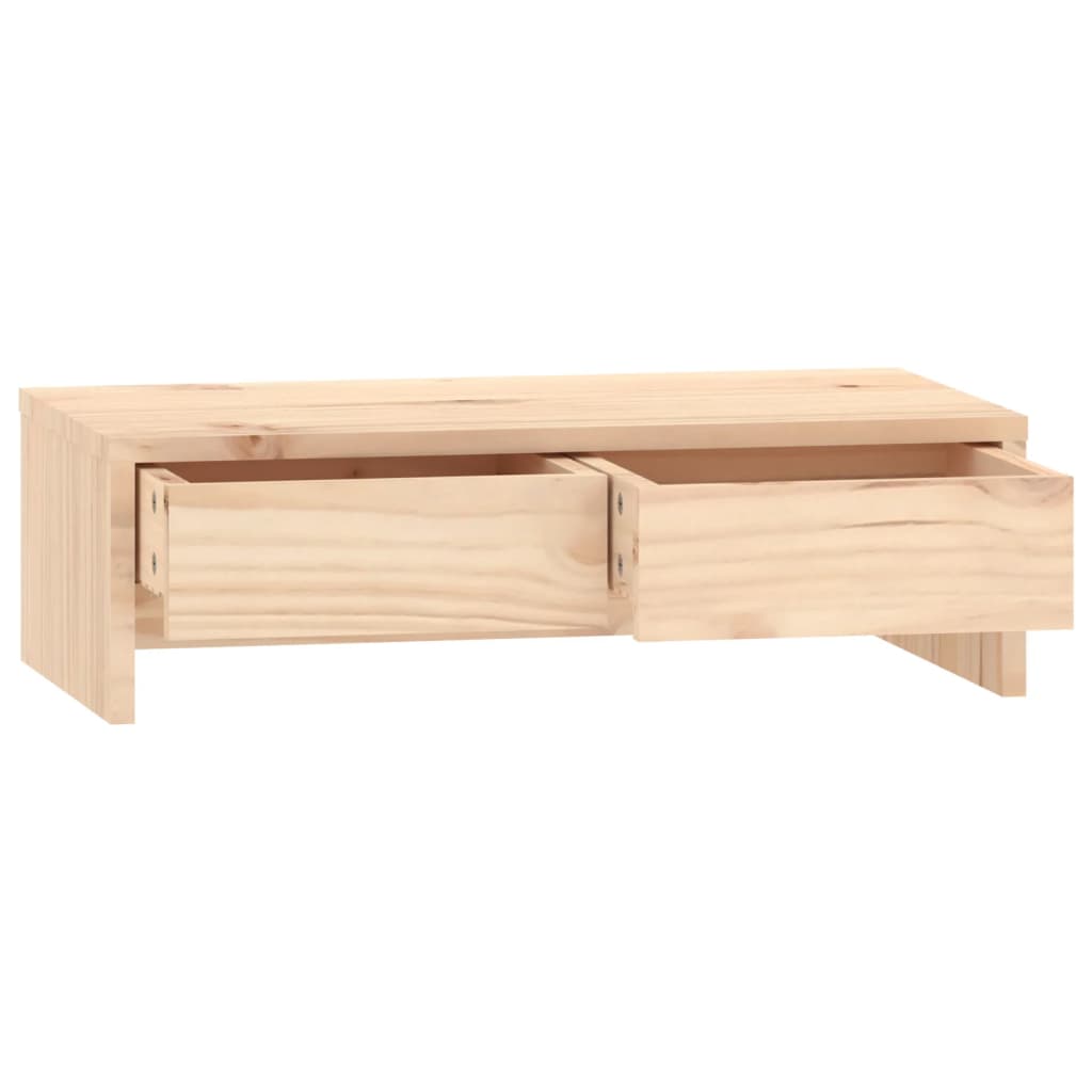 Monitorstandaard 50X27X15 Cm Massief Grenenhout 50 x 27 x 15 cm Naturel