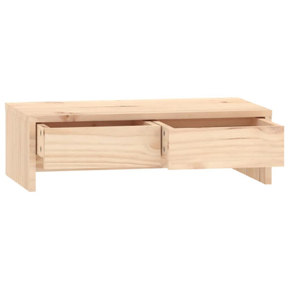 Monitorstandaard 50X27X15 Cm Massief Grenenhout 50 x 27 x 15 cm Naturel