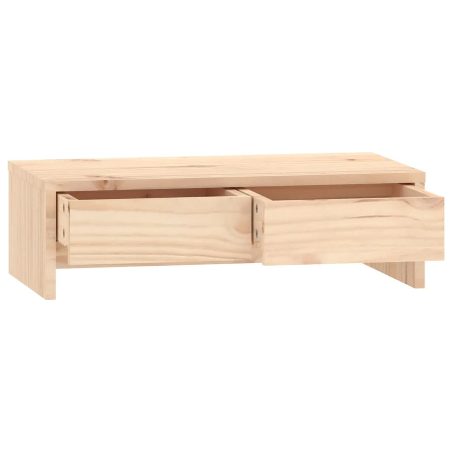 Monitorstandaard 50X27X15 Cm Massief Grenenhout 50 x 27 x 15 cm Naturel