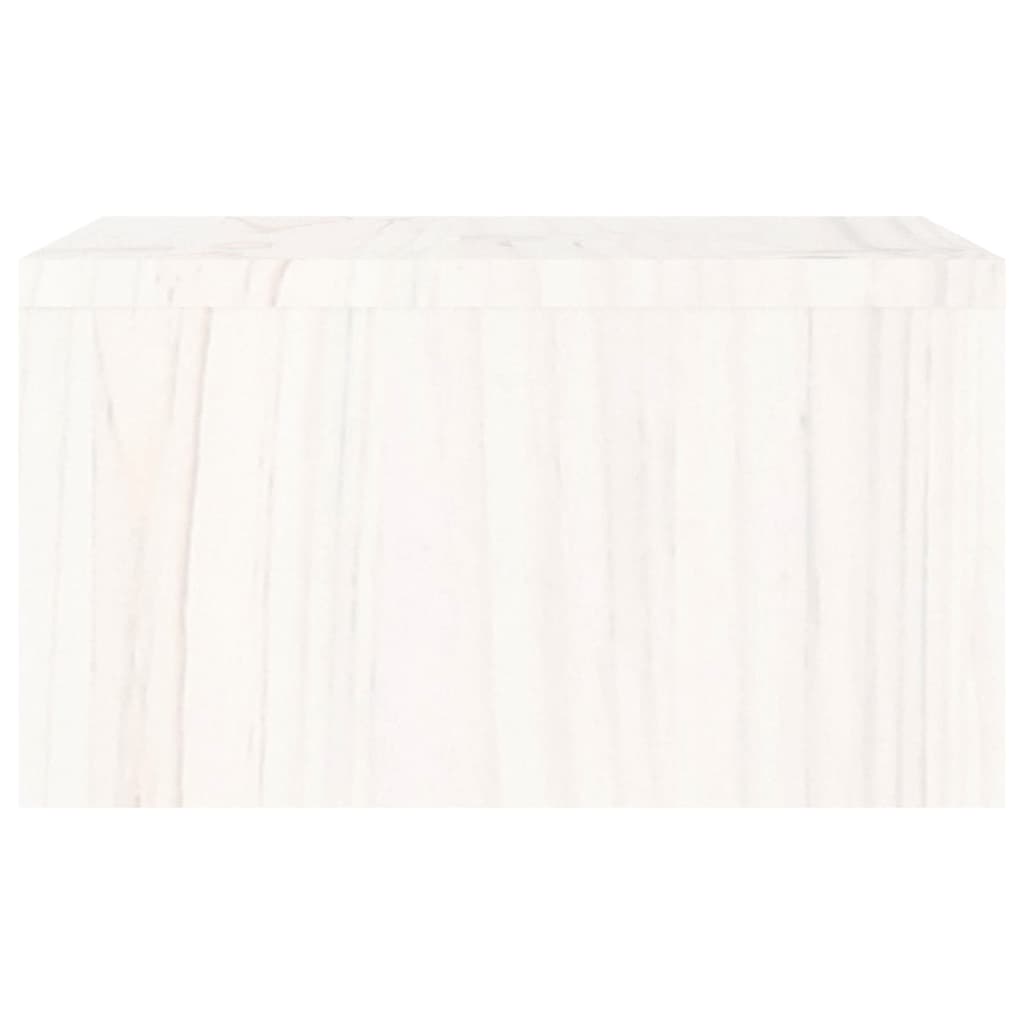 Monitorstandaard Massief Grenenhout 50 x 27 x 15 cm Wit