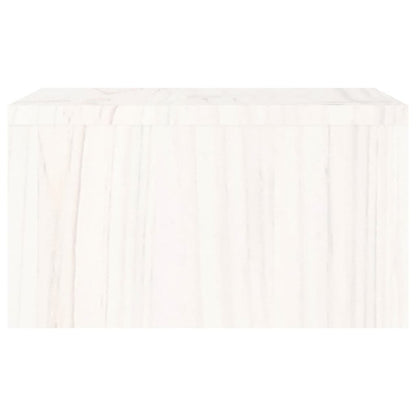 Monitorstandaard Massief Grenenhout 50 x 27 x 15 cm Wit