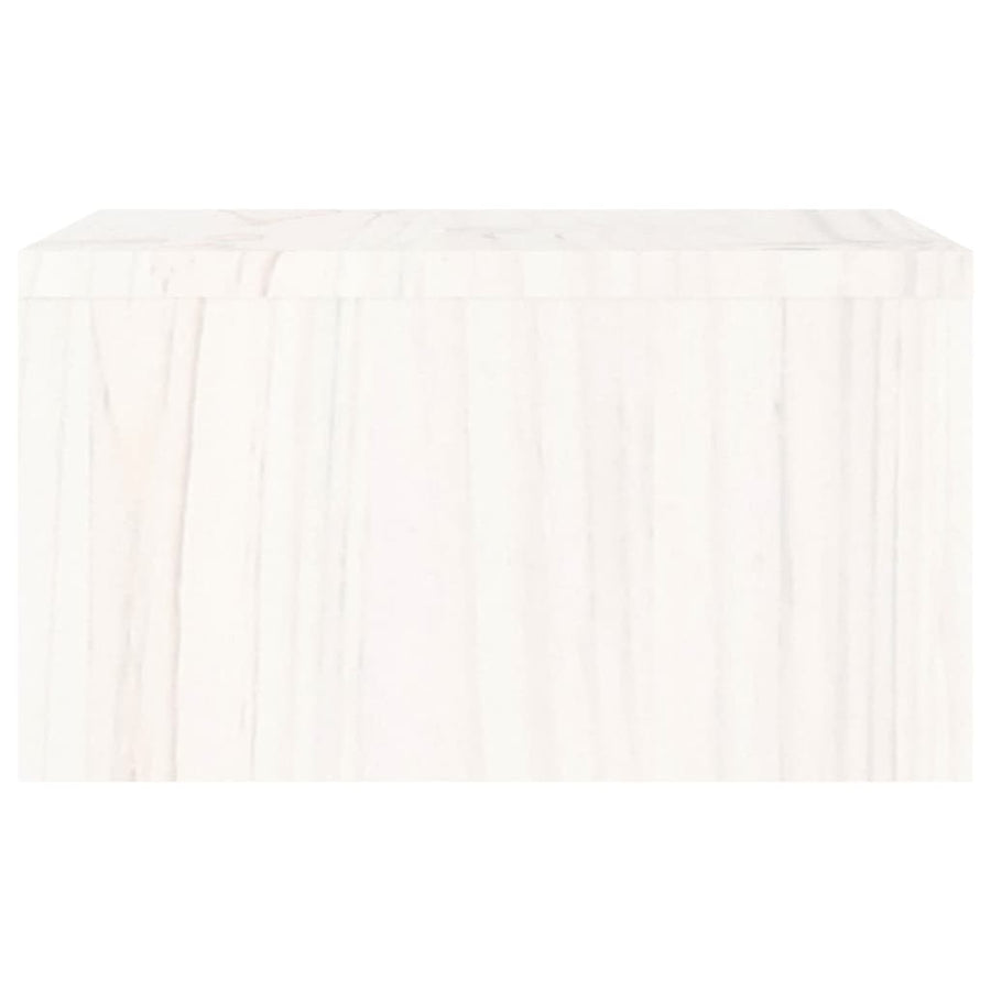 Monitorstandaard Massief Grenenhout 50 x 27 x 15 cm Wit