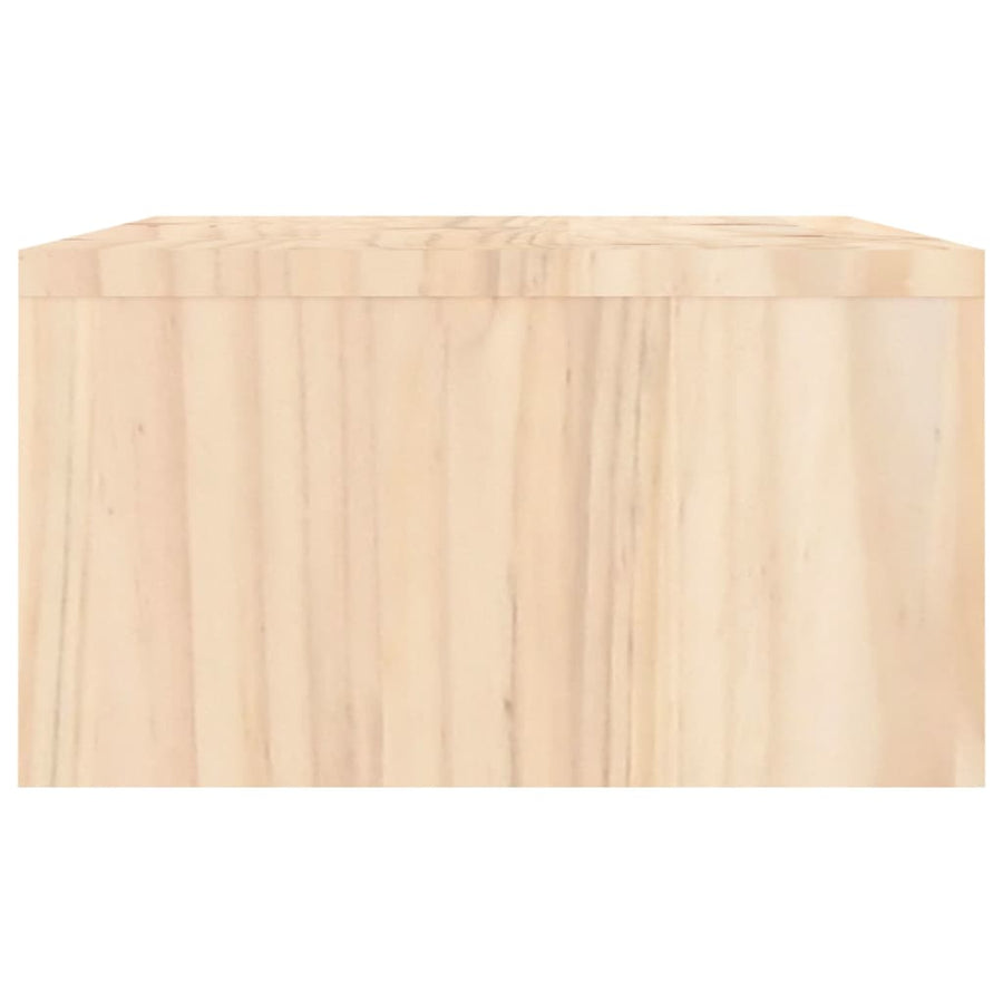 Monitorstandaard Massief Grenenhout 100 x 27 x 15 cm Naturel