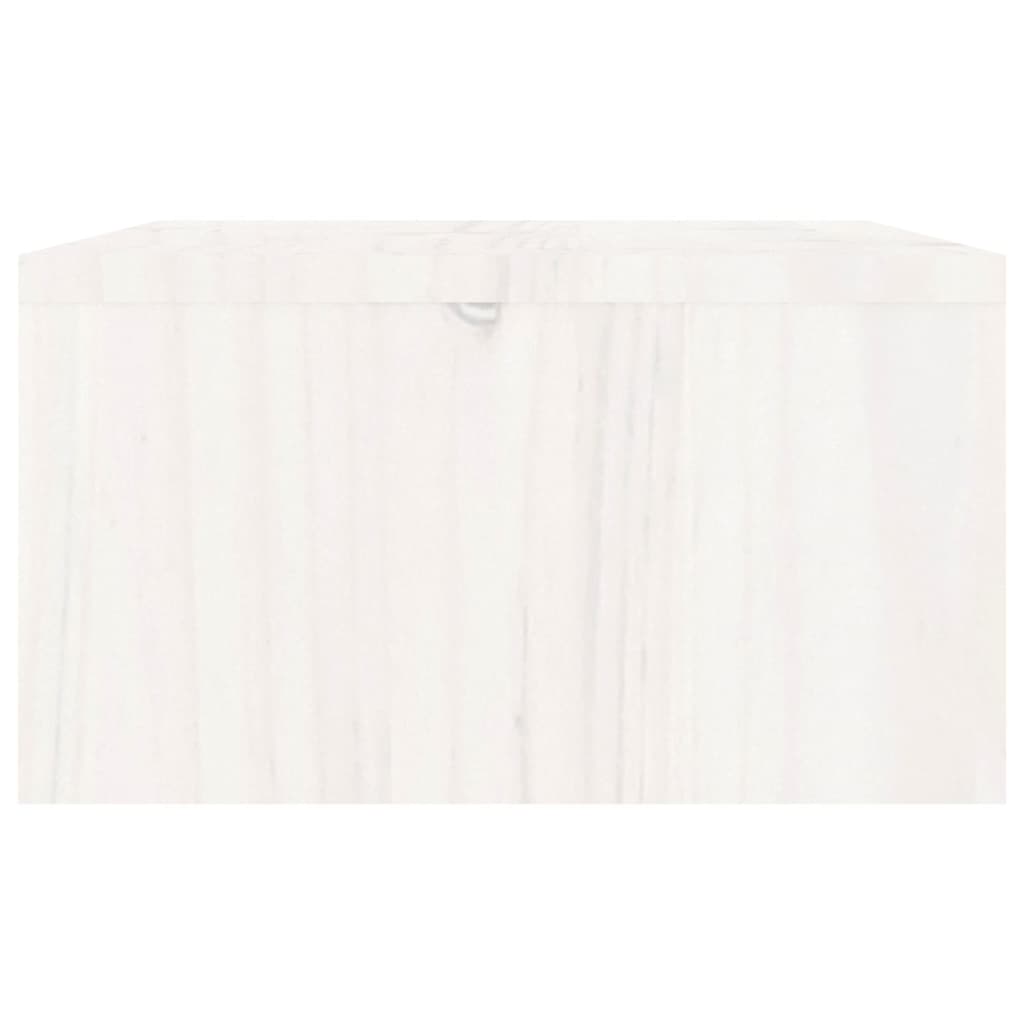 Monitorstandaard Massief Grenenhout 100 x 27 x 15 cm Wit