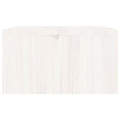 Monitorstandaard Massief Grenenhout 100 x 27 x 15 cm Wit