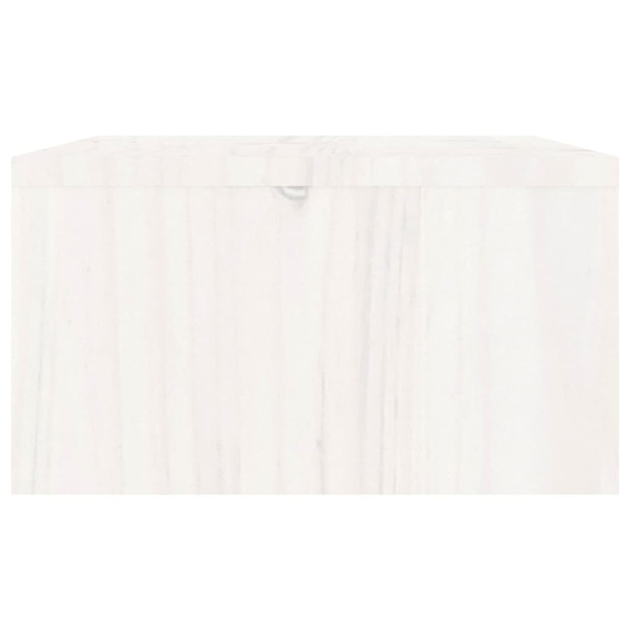 Monitorstandaard Massief Grenenhout 100 x 27 x 15 cm Wit