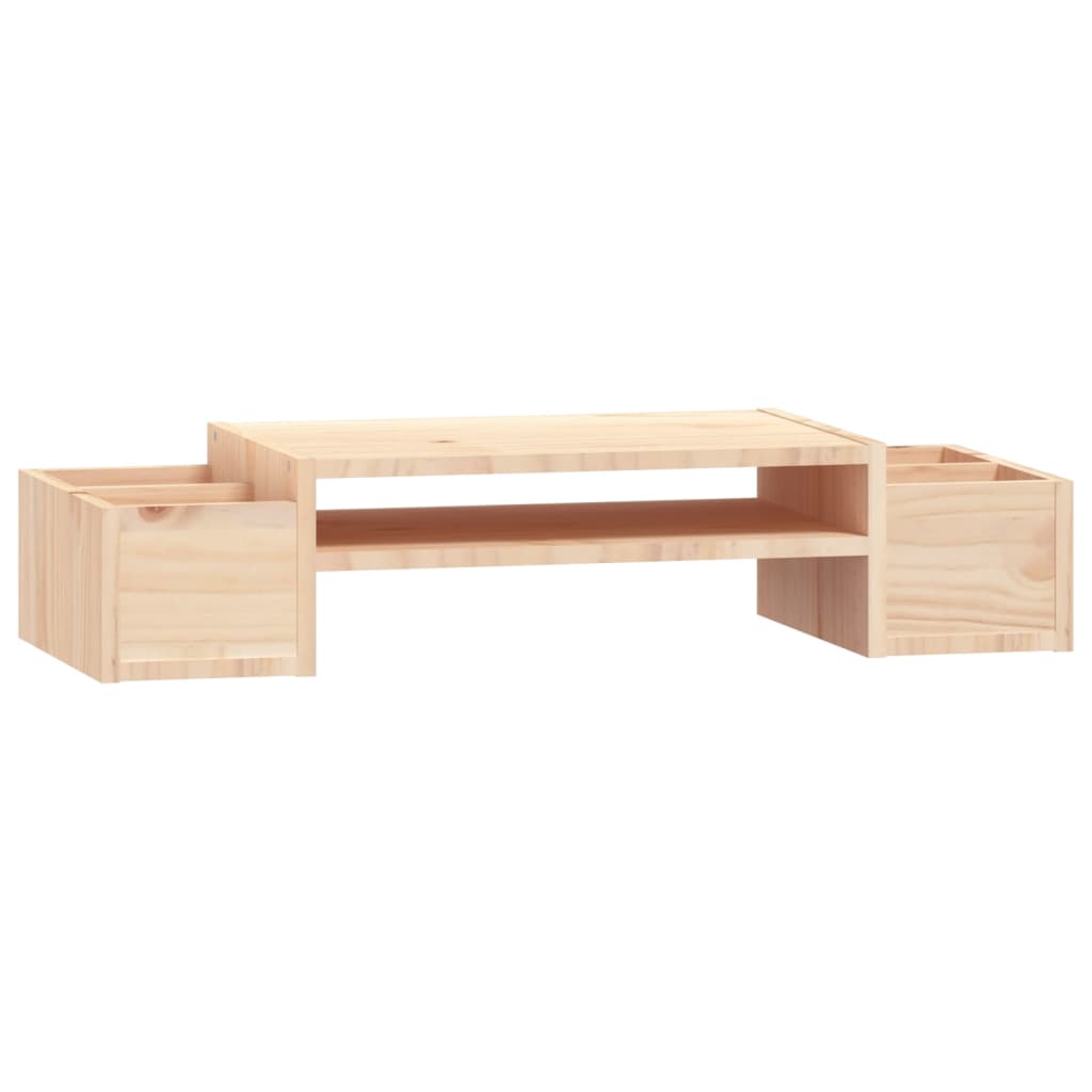Monitorstandaard 70x27,5x15 cm massief grenenhout 70 x 27.5 x 15 cm Naturel