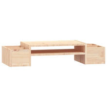 Monitorstandaard 70x27,5x15 cm massief grenenhout 70 x 27.5 x 15 cm Naturel