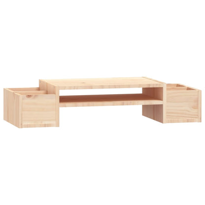 Monitorstandaard 70x27,5x15 cm massief grenenhout 70 x 27.5 x 15 cm Naturel