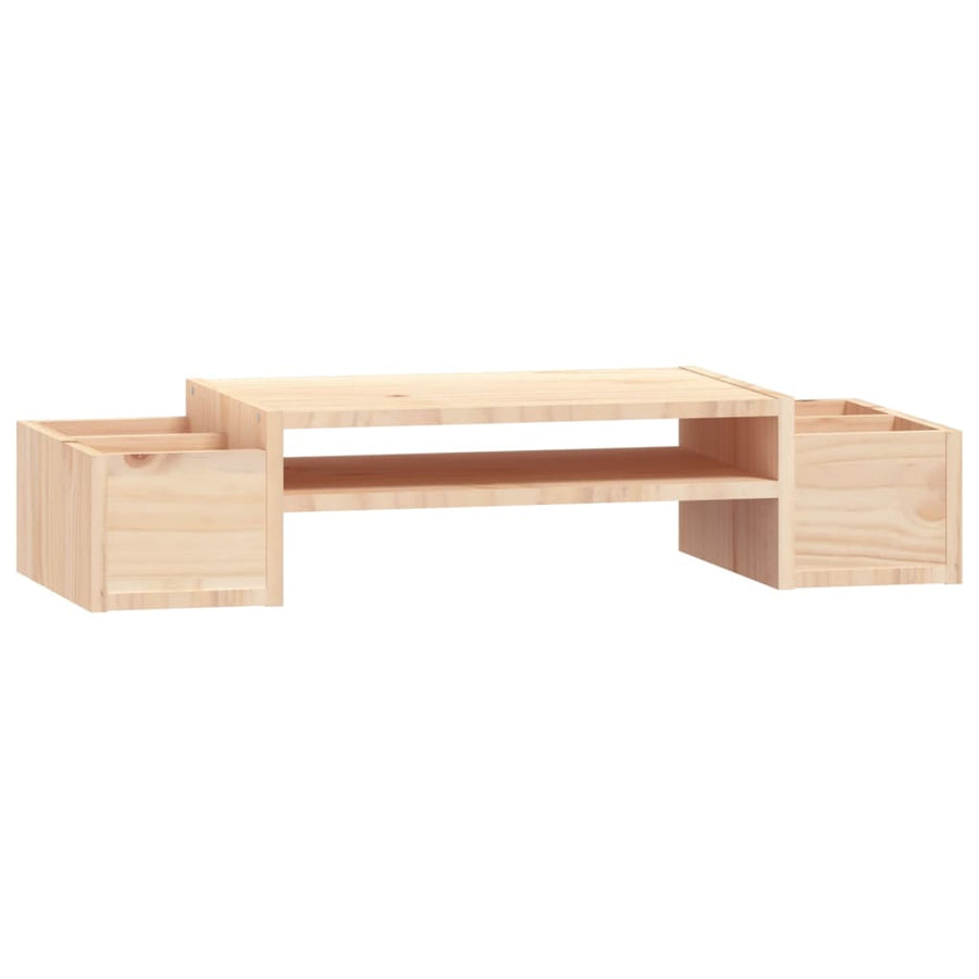 Monitorstandaard 70x27,5x15 cm massief grenenhout 70 x 27.5 x 15 cm Naturel