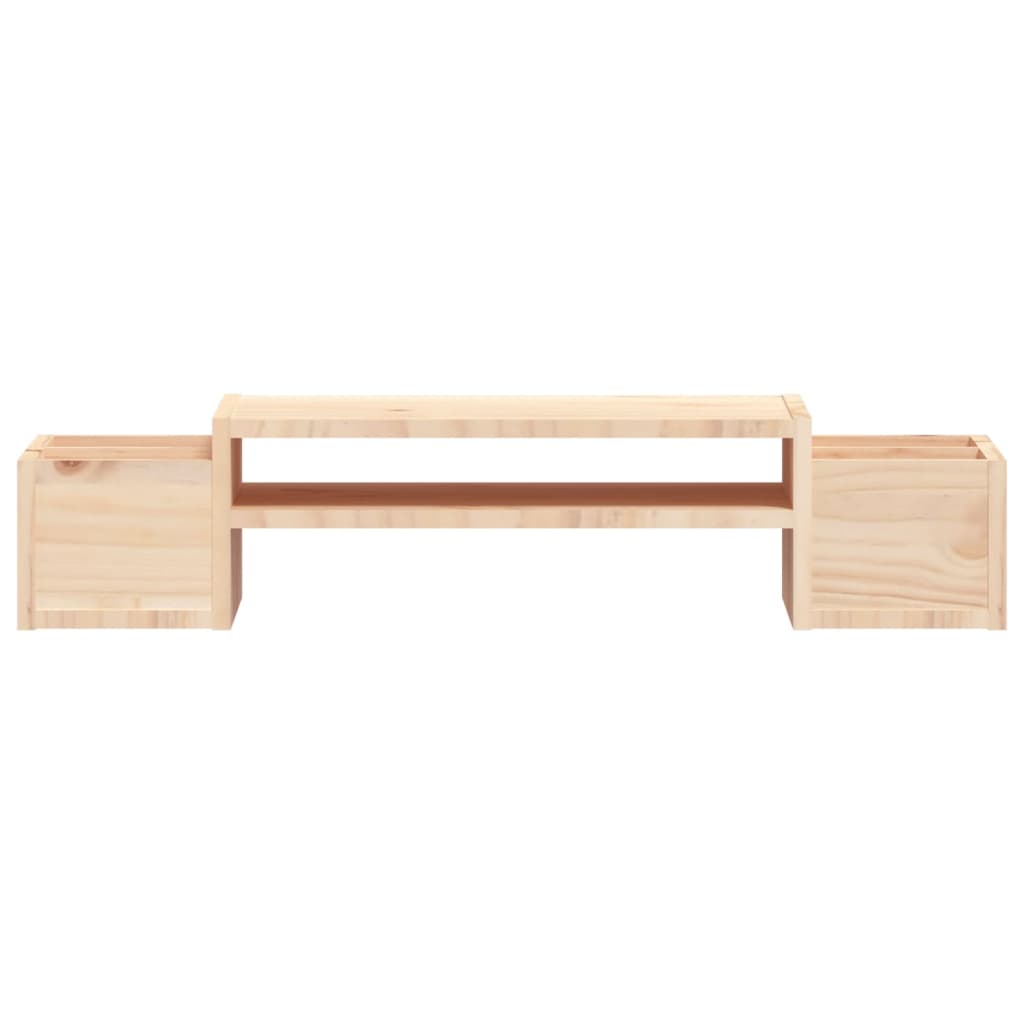 Monitorstandaard 70x27,5x15 cm massief grenenhout 70 x 27.5 x 15 cm Naturel