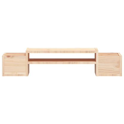 Monitorstandaard 70x27,5x15 cm massief grenenhout 70 x 27.5 x 15 cm Naturel