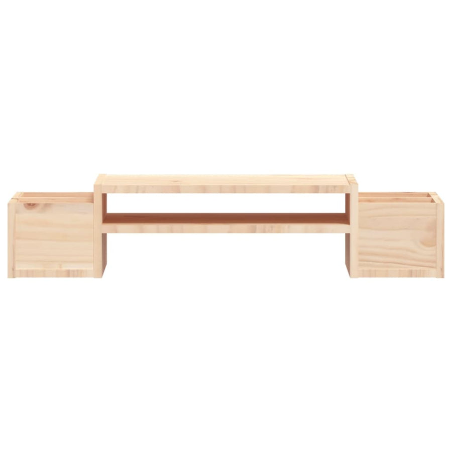 Monitorstandaard 70x27,5x15 cm massief grenenhout 70 x 27.5 x 15 cm Naturel