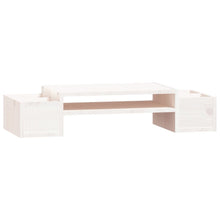 Monitorstandaard 70X27,5X15 Cm Massief Grenenhout 70 x 27.5 x 15 cm Wit