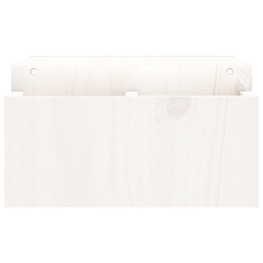 Monitorstandaard 70X27,5X15 Cm Massief Grenenhout 70 x 27.5 x 15 cm Wit