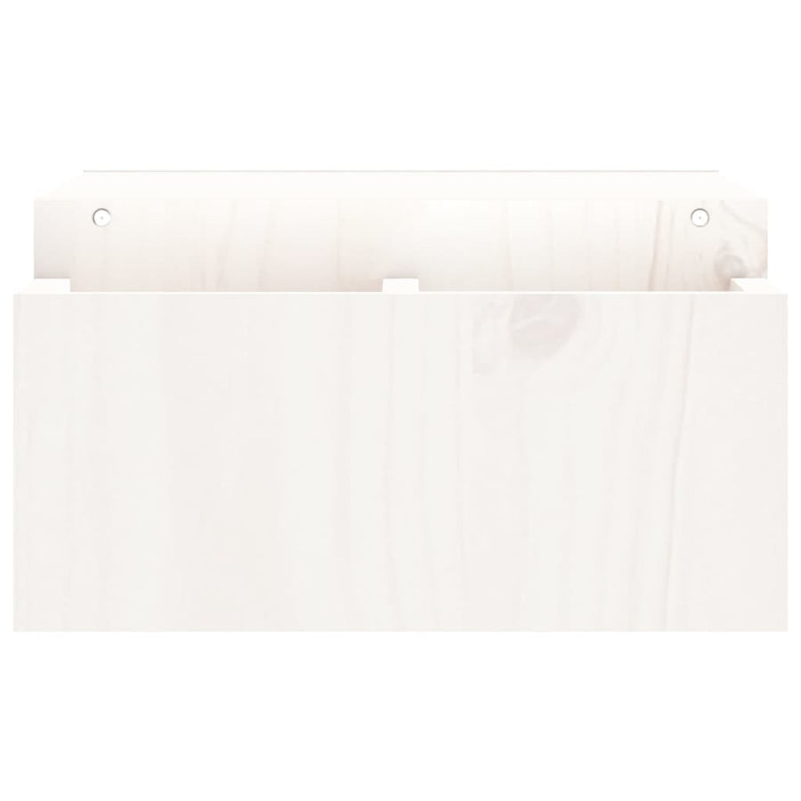 Monitorstandaard 70X27,5X15 Cm Massief Grenenhout 70 x 27.5 x 15 cm Wit