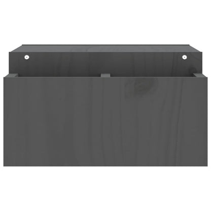 Monitorstandaard 70x27,5x15 cm massief grenenhout grijs 70 x 27.5 x 15 cm Grijs